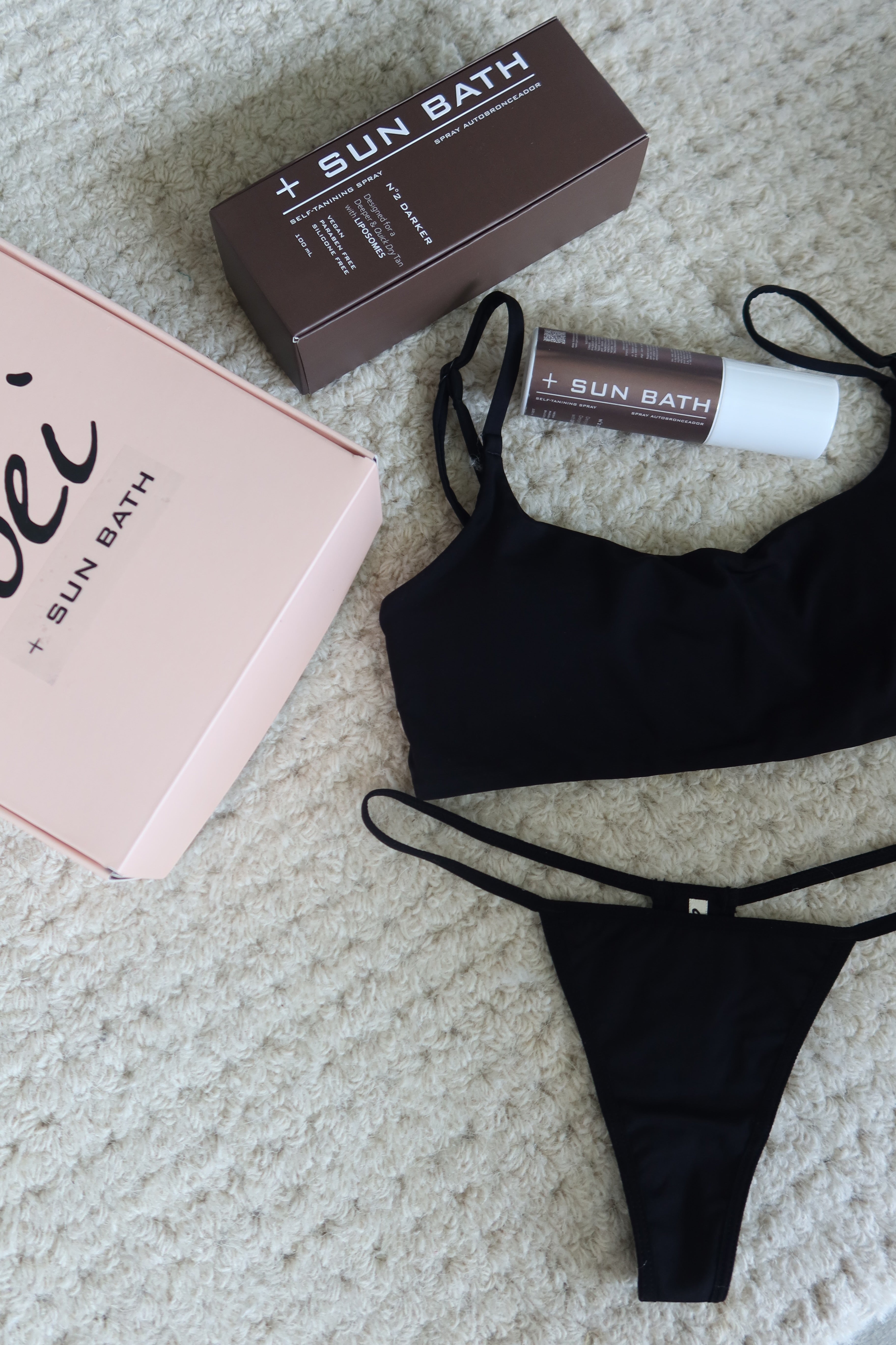 WEI & SUNBATH #2 : KIT N2 DARKER (Spray) + SET NEGRO HILO WEI